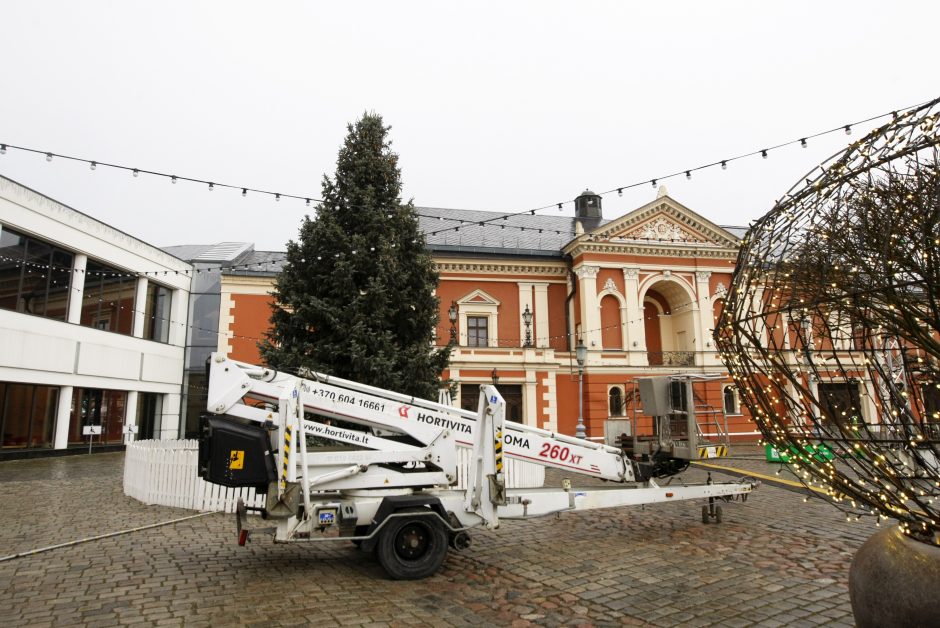 Klaipėdos pagrindinė eglė palieka Teatro aikštę