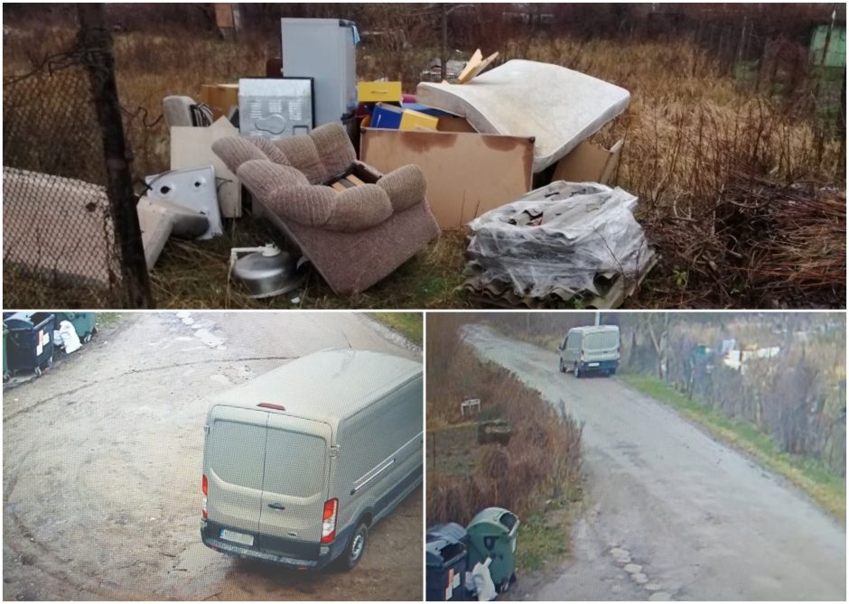 Iš furgono skriejo atliekos: Klaipėdos kontrolieriai ieško pažeidėjų