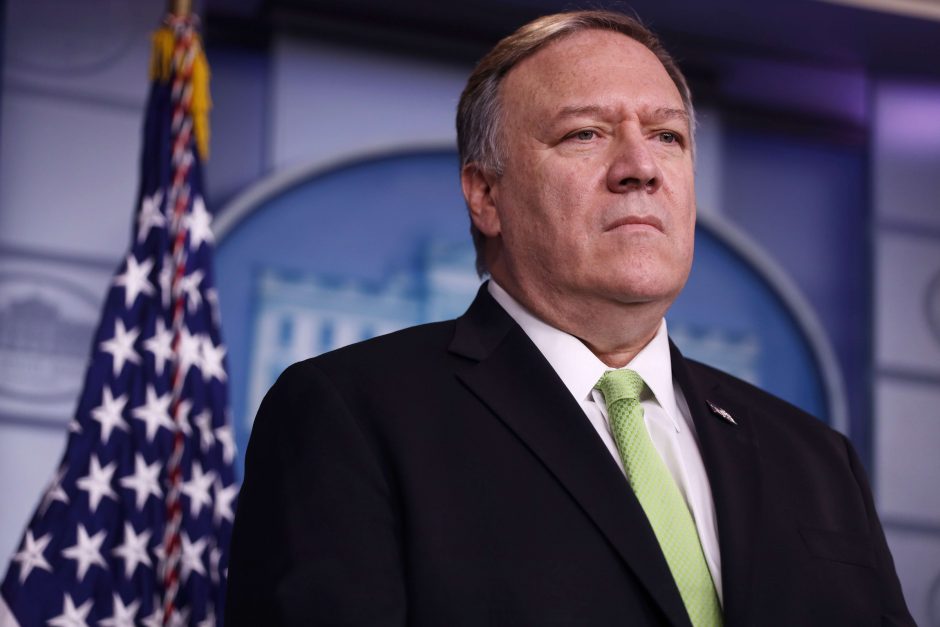 M. Pompeo pasmerkė naujausią raketų ataką prieš karinę bazę Irake