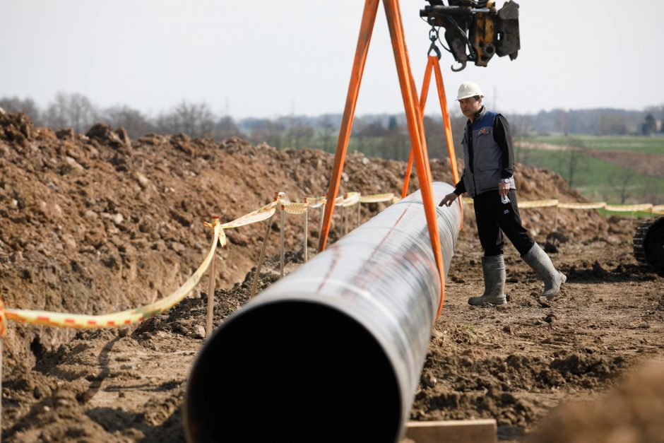 Lietuvos pusėje baigiamas dujotiekio su Latvija pajėgumų didinimo projektas