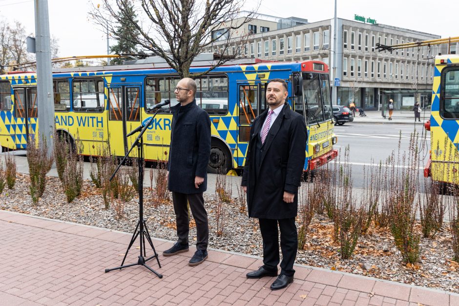 Vilniaus troleibusai skelbs V. Zelenskio kvietimą aukoti Ukrainai