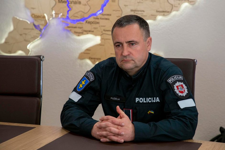 Lietuvos policijos generalinis komisaras lankėsi Kyjive: išgirdo ukrainiečių padėką