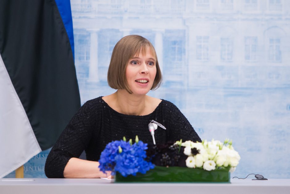 Vilniuje penktadienį viešės Estijos prezidentė K. Kaljulaid