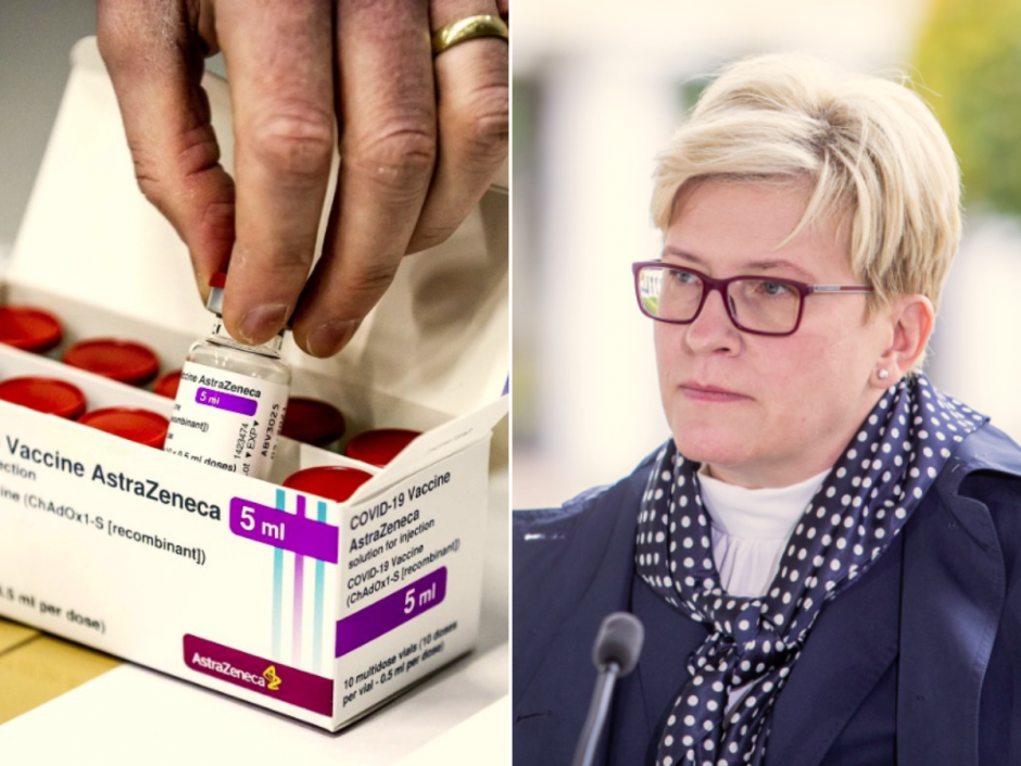 I. Šimonytė: nėra pagrindo stabdyti skiepijimo „AstraZeneca“ vakcina