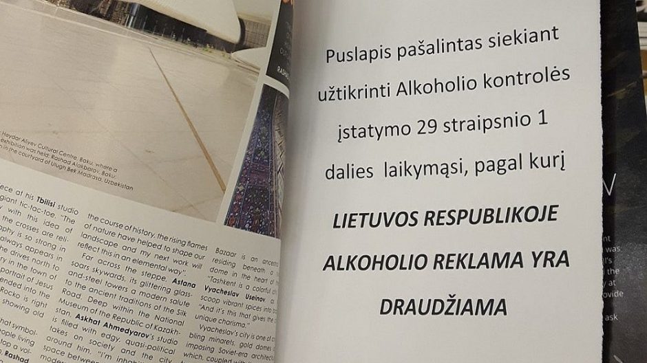 Vyriausybė pati teiks siūlymus dėl alkoholio reklamos užsienio leidiniuose