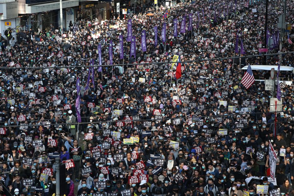 Politinė krizė Honkonge: gyventojai protestuoja jau pusmetį