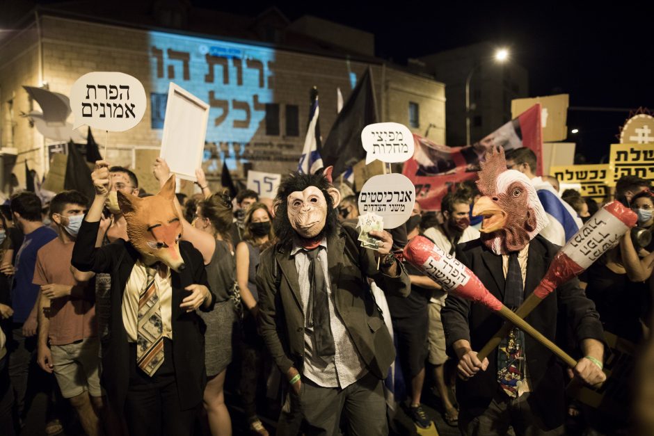 Izraelyje – protestai prieš B. Netanyahu ir jo kovą su pandemija