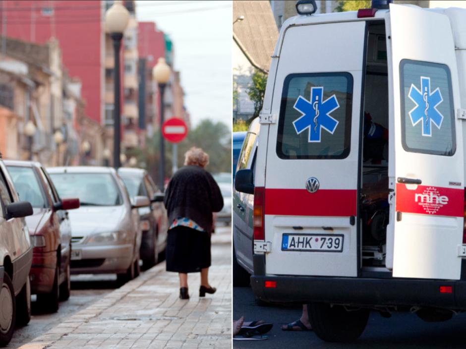 Vilniuje automobilis partrenkė šaligatviu ėjusią pėsčiąją