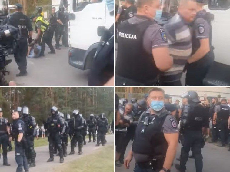 Policija: proteste Rūdninkuose pareigūnų panaudota jėga buvo adekvati situacijai