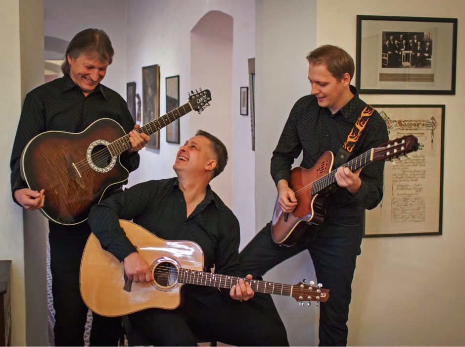 Trys žymūs Lietuvos gitaristai subūrė „Vilnius Guitar Trio“