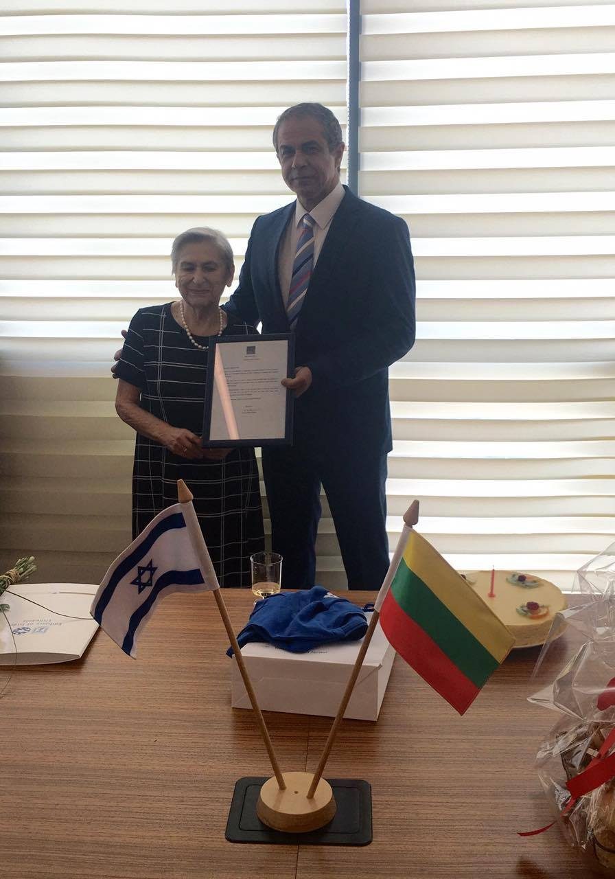 Vilniaus getą išgyvenusi F. Brancovskaja sulaukė Izraelio prezidento sveikinimo