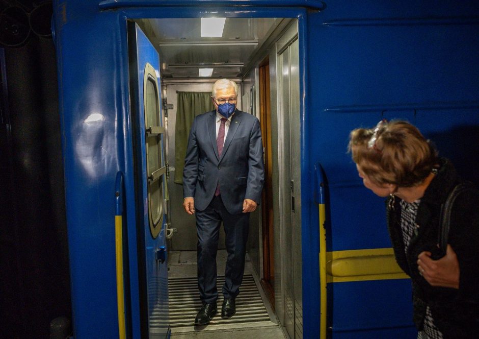 Iš anksto neskelbto vizito į Kyjivą atvyko Vokietijos prezidentas