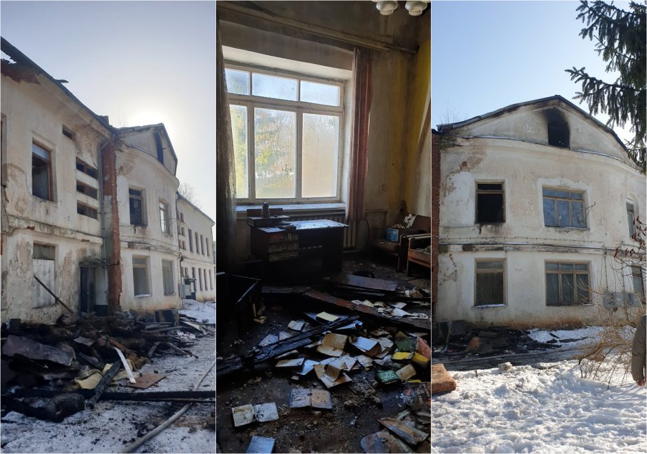 Paaiškėjo gaisro Šlapaberžės dvare priežastis: žmonės pastate gyventi negalės