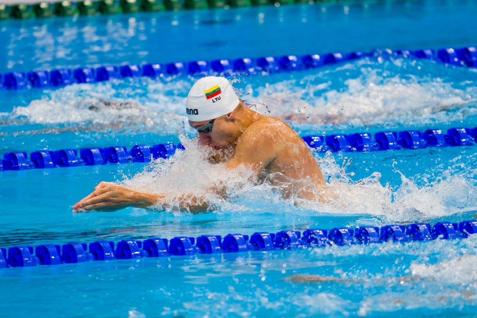 Tokijo olimpinių žaidynių plaukimo varžybose startavęs A. Šidlauskas į finalą nepateko