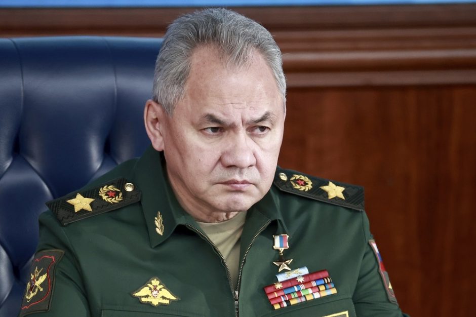 Rusijos gynybos ministerija skelbia S. Šoigu apsilankius „fronto linijoje“
