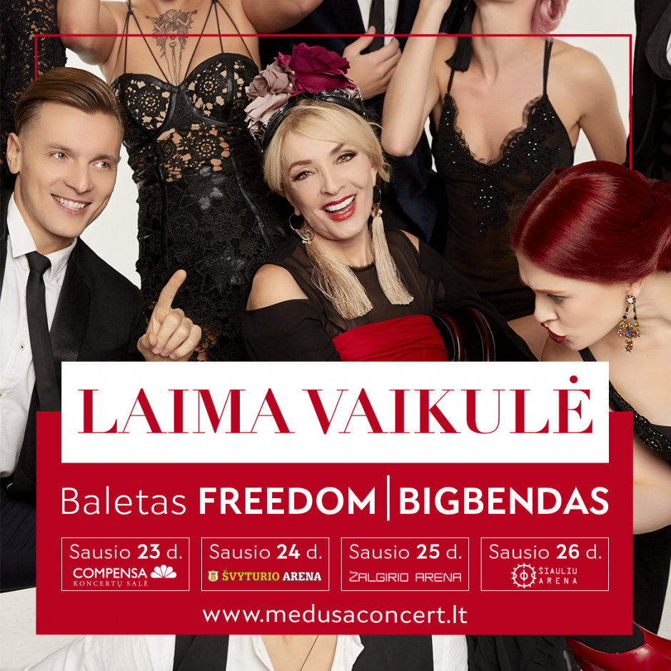 Jubiliejiniai L. Vaikulės koncertai – visoje Lietuvoje