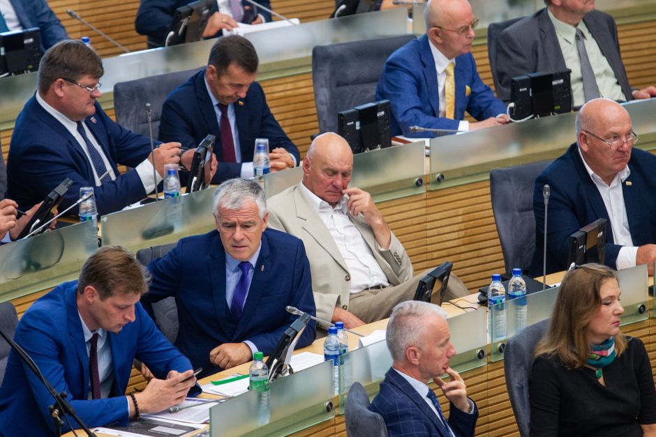 Seimas pareiškė pasitikėjimą premjeru S. Skverneliu