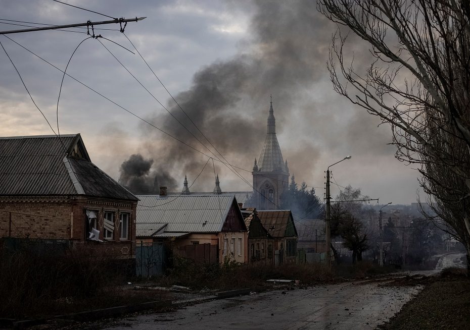 Rusija tęsia veiksmus Rytų Ukrainoje: V. Zelenskis teigia, kad Bachmutas sunaikintas