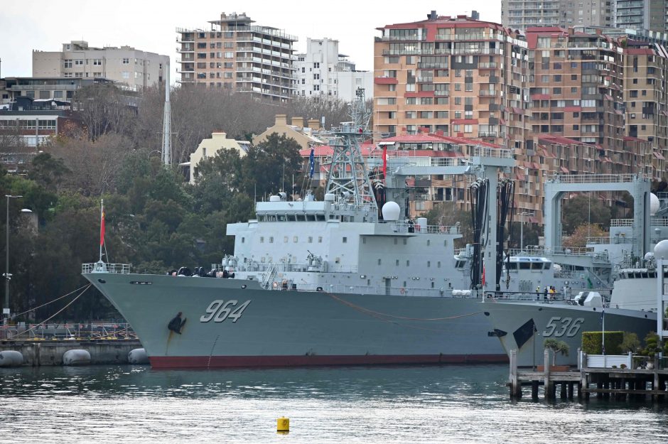 Sidnėjaus gyventojus nustebino netikėtai atplaukę Kinijos karo laivai
