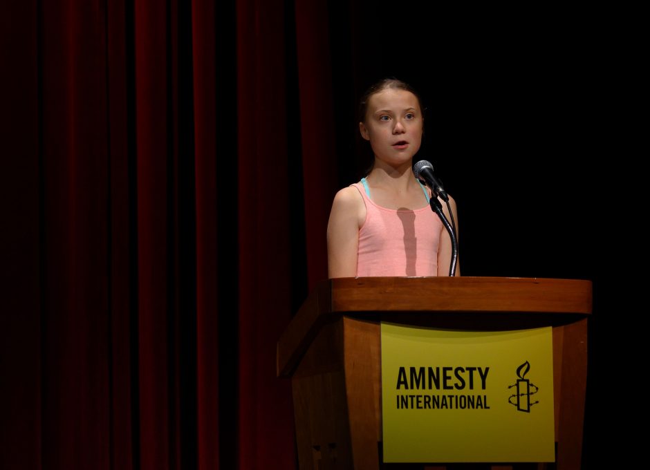 Aktyvistė G. Thunberg gavo „Amnesty International“ aukščiausią apdovanojimą