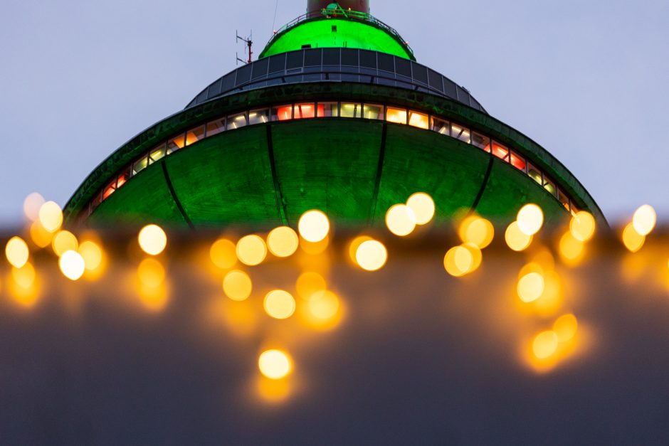 Vilniaus TV bokštas gruodį nušvis šiaurės pašvaistės spalvomis