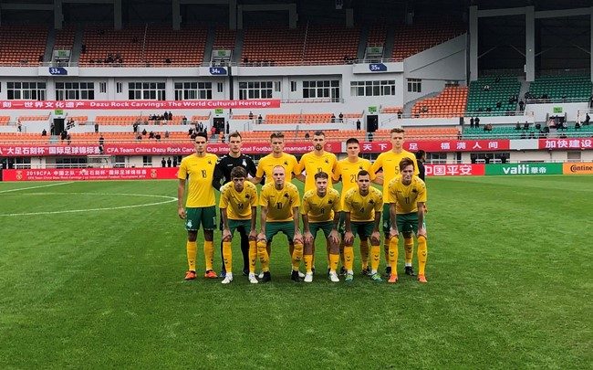 Lietuvos jaunimo futbolo rinktinė turnyrą Kinijoje pradėjo lygiosiomis