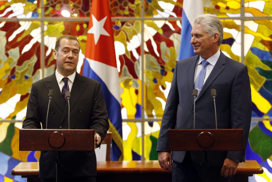 Rusijos premjeras D. Medvedevas: Kuba gali pasikliauti Maskva