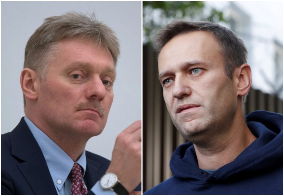 D. Peskovas: Kremlius džiaugtųsi A. Navalno sugrįžimu į Rusiją