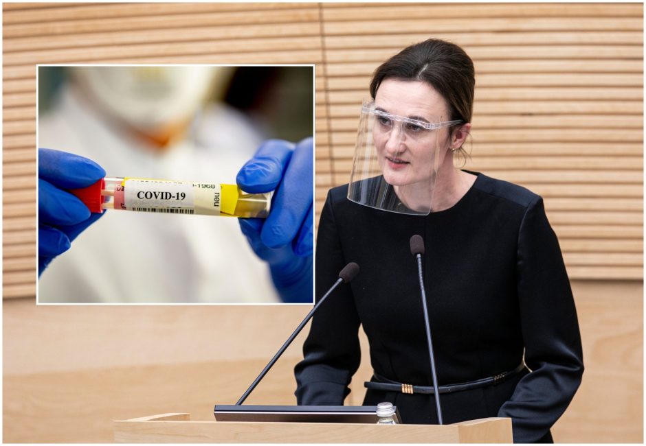 Seimo pirmininkei V. Čmilytei-Nielsen nustatytas koronavirusas