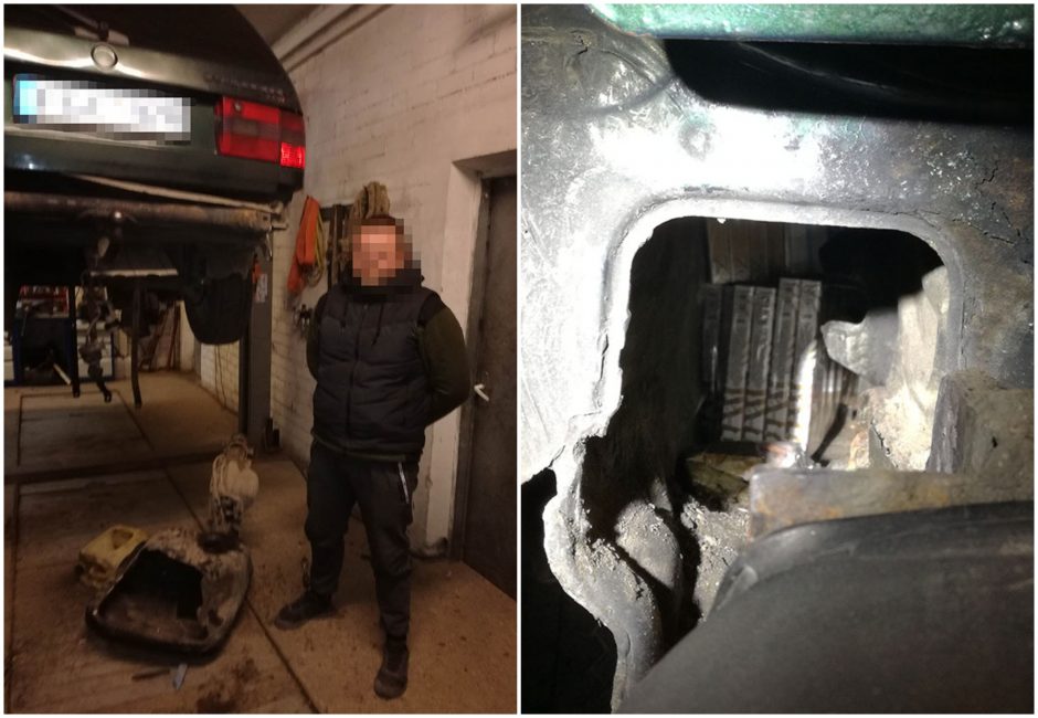 Šalčininkų rajono gyventojas savo „VW Passat“ pavertė ratuota kontrabandos slėptuve