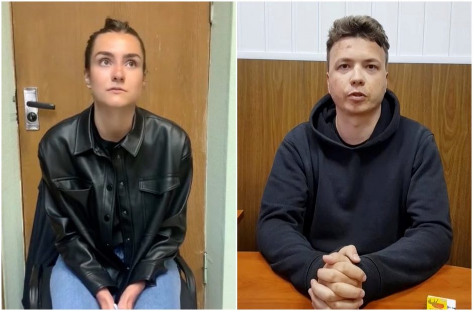 Minske sulaikytiems R. Pratasevičiui ir S. Sapegai skirtas namų areštas
