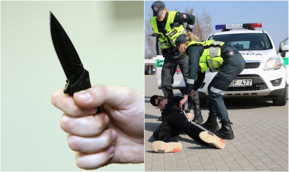 Agresijos protrūkis Palangoje: girtas vyras grasino peiliu, priešinosi pareigūnams