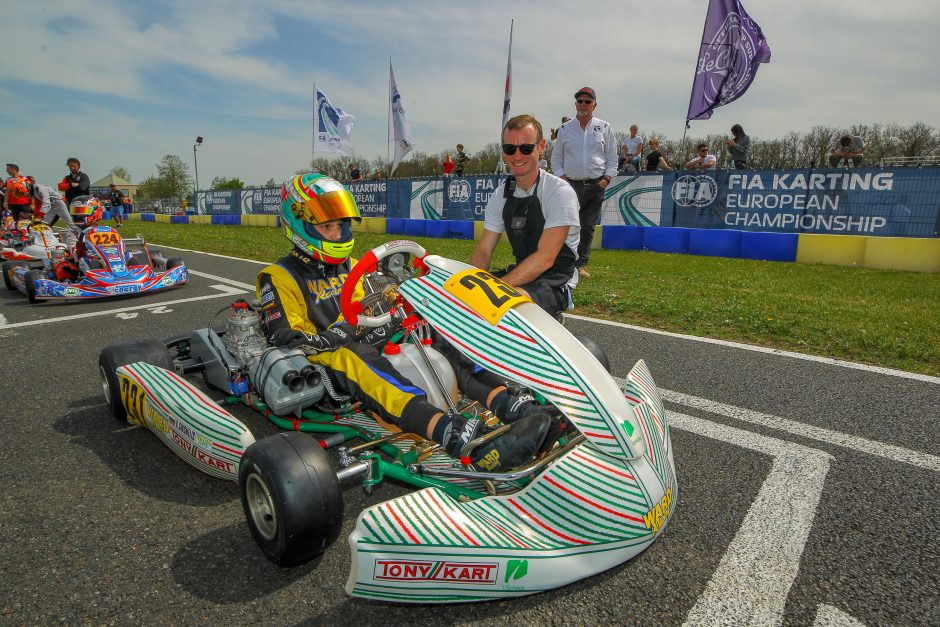 Lenktynininkas K. Šikšnelis Europos kartingo čempionate – dešimtas