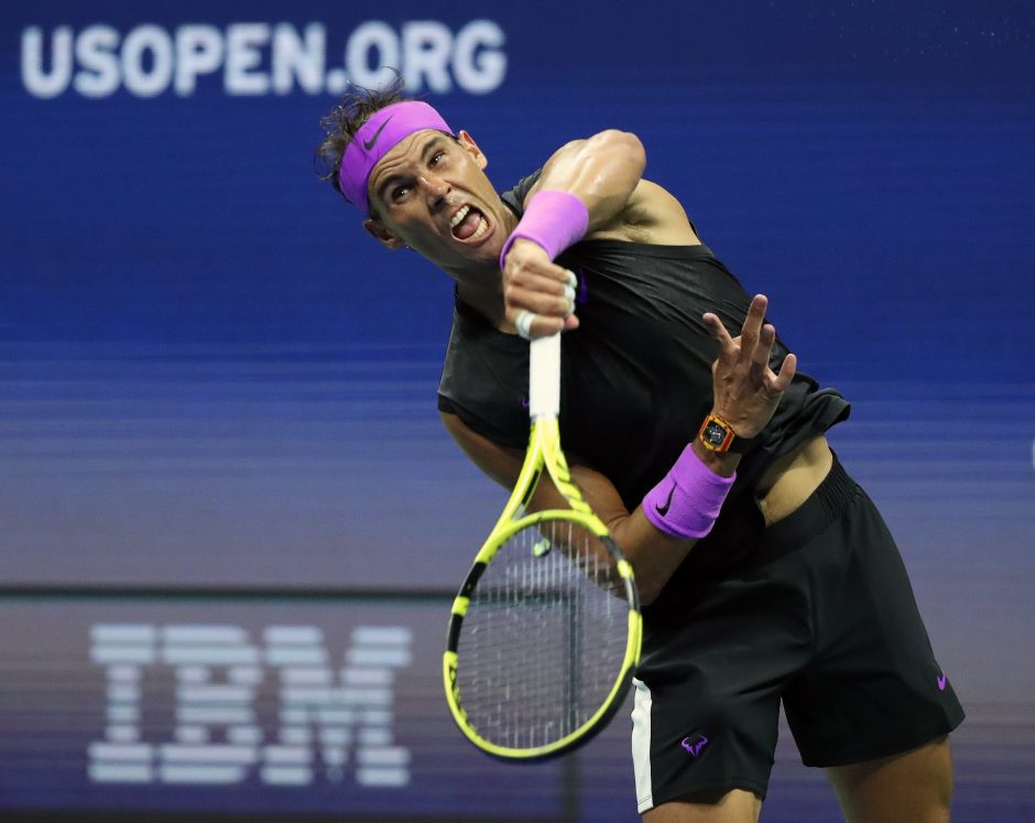 Ispanas R. Nadalis iškopė į „US Open“ turnyro pusfinalį