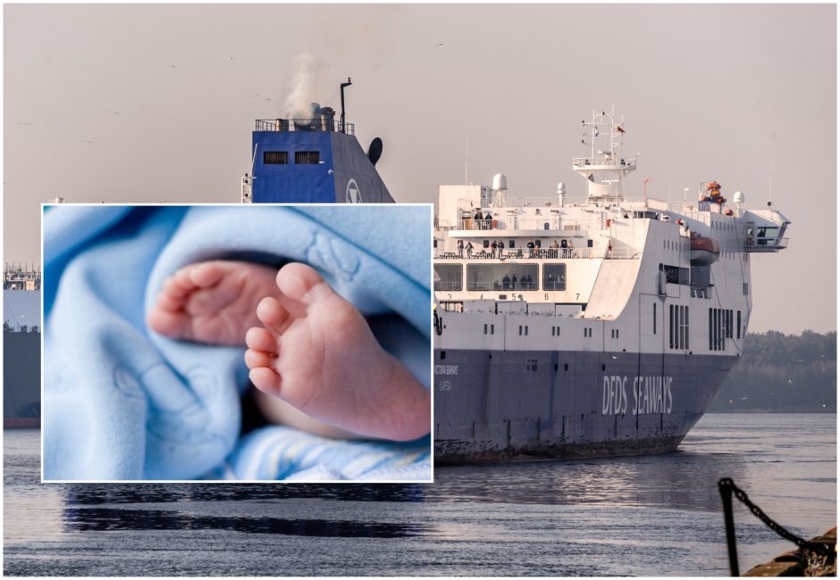 Išskirtinis įvykis jūrų kelte: pakeliui į Vokietiją gimė mergytė