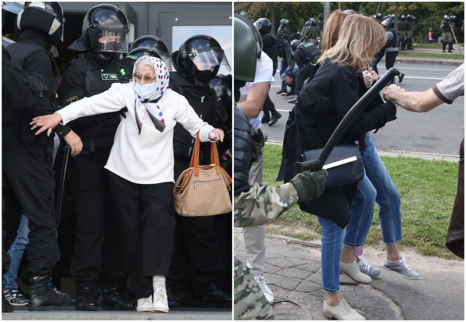 Minske – šūviai: pareigūnai vaiko protestuotojus 