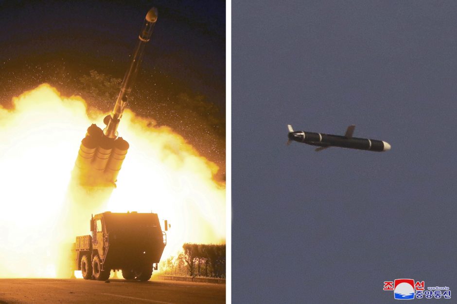 Šiaurės Korėja teigia išbandžiusi naujas tolimojo nuotolio sparnuotąsias raketas