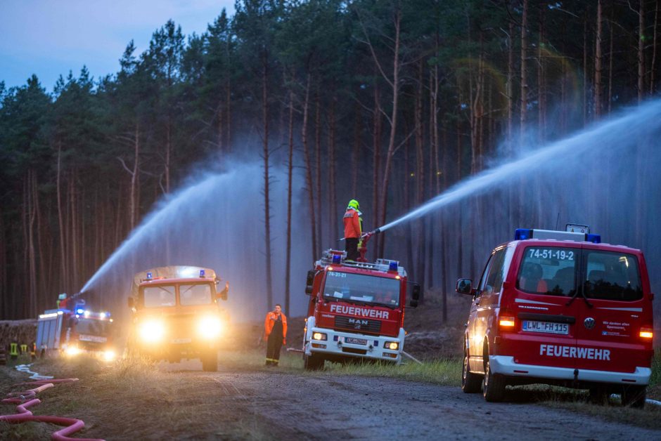 Vokietijos šiaurėje kilo didelis miško gaisras