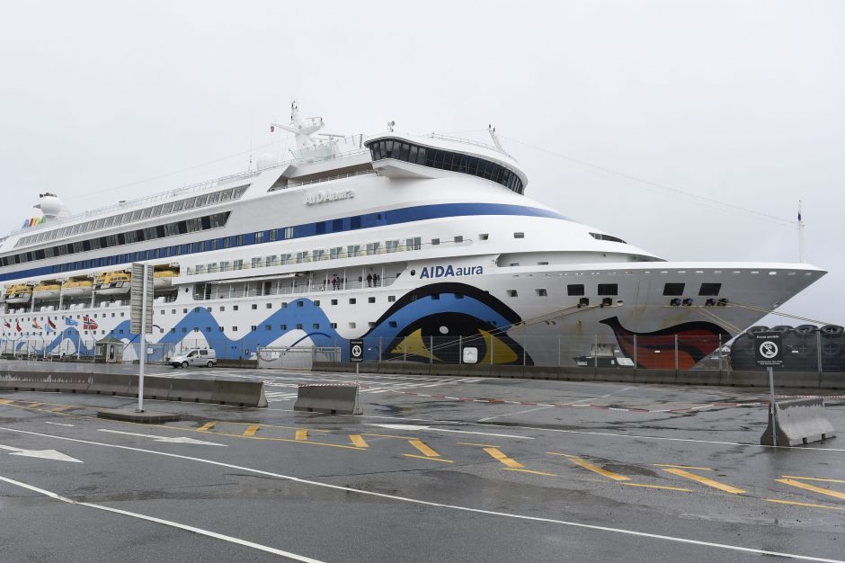 Įtarimai dėl koronaviruso vokiečių kruiziniame laive Norvegijoje nepasitvirtino