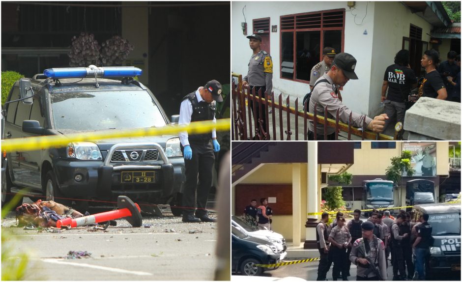 Indonezijos policijos nuovadoje susisprogdino mirtininkas: yra sužeistų