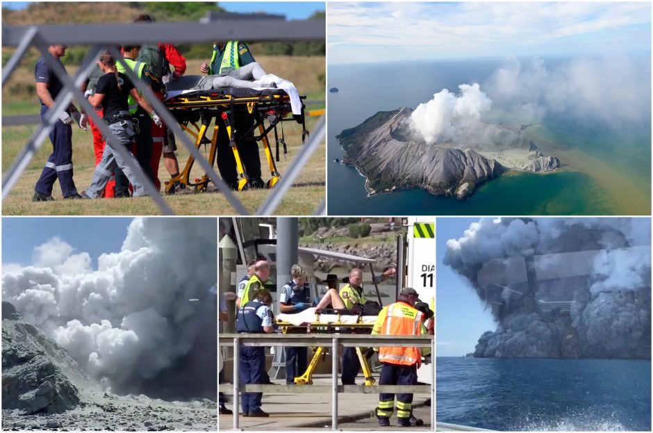 Ugnikalnio išsiveržimas Naujojoje Zelandijoje pareikalavo penkių gyvybių