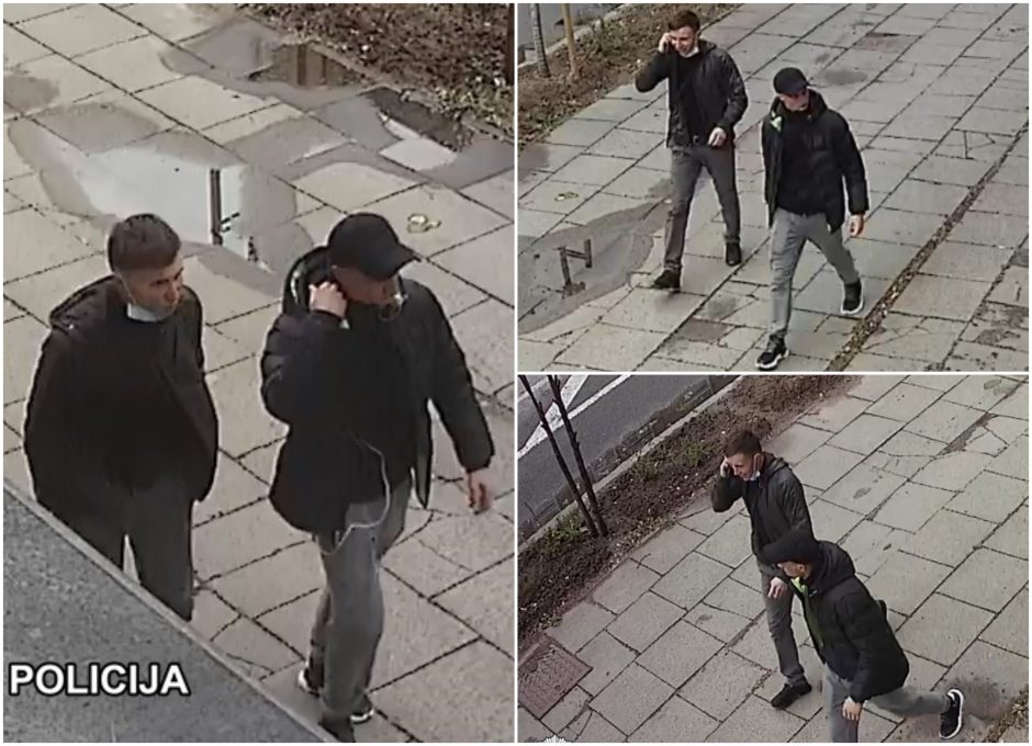 Vilniaus policija ieško vaizdo kameromis užfiksuotų vaikinų: gal atpažįstate?