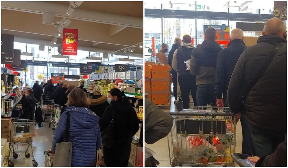 Pandemijos valdymo grimasos: paskutinę dieną be galimybių paso – grūstis „Lidl“ parduotuvėse