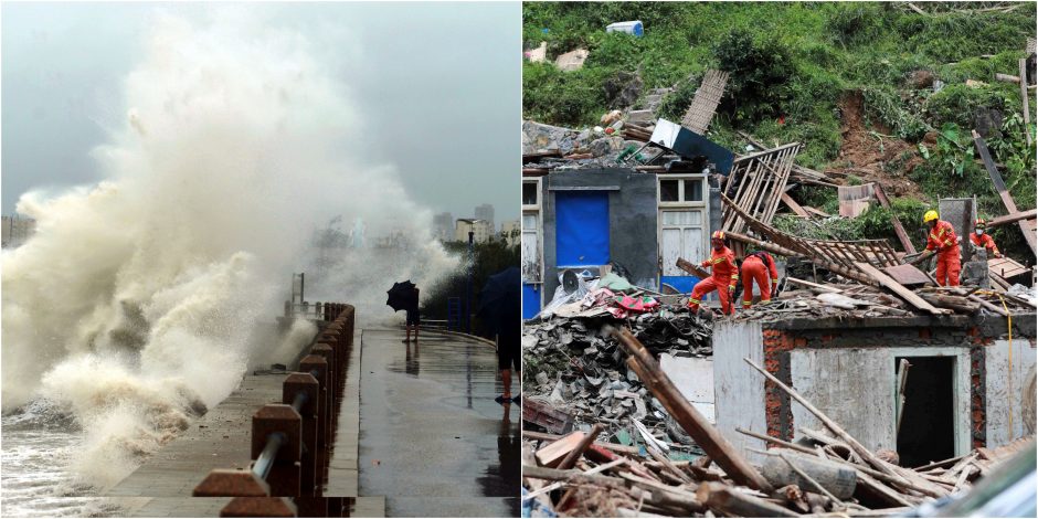 Kinijai smogė taifūnas „Lekima“: evakuota daugiau nei 1 mln. žmonių