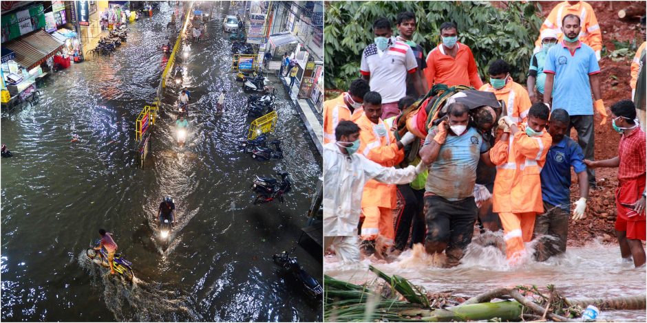 Indijoje per liūčių sezoną jau žuvo 244 žmonės: iškilo potvynio grėsmė