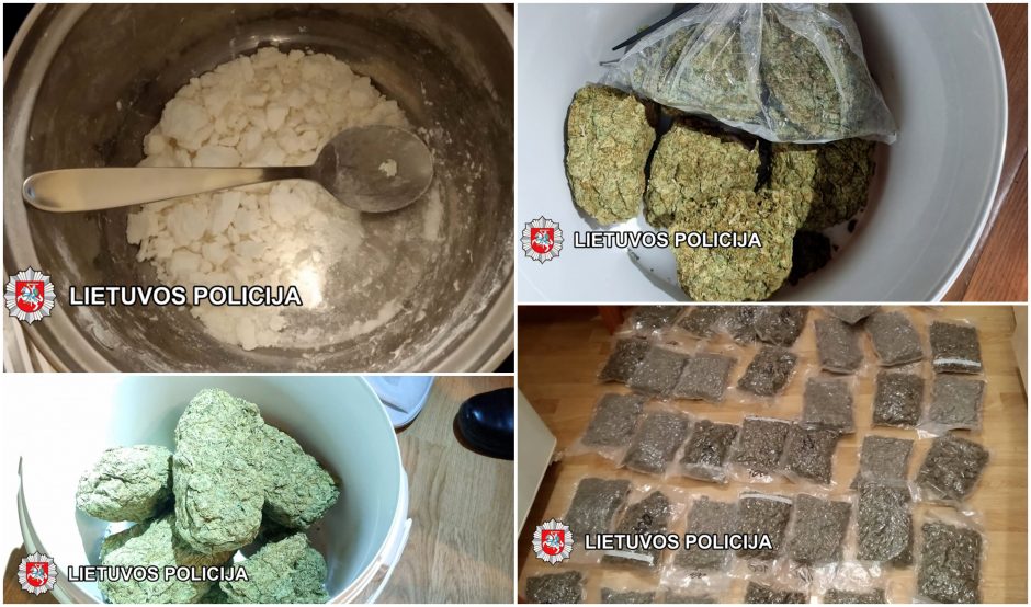 Realizavę ilgalaikį tyrimą Klaipėdos kriminalistai aptiko 10 kg kanapių ir 2 kg kokaino