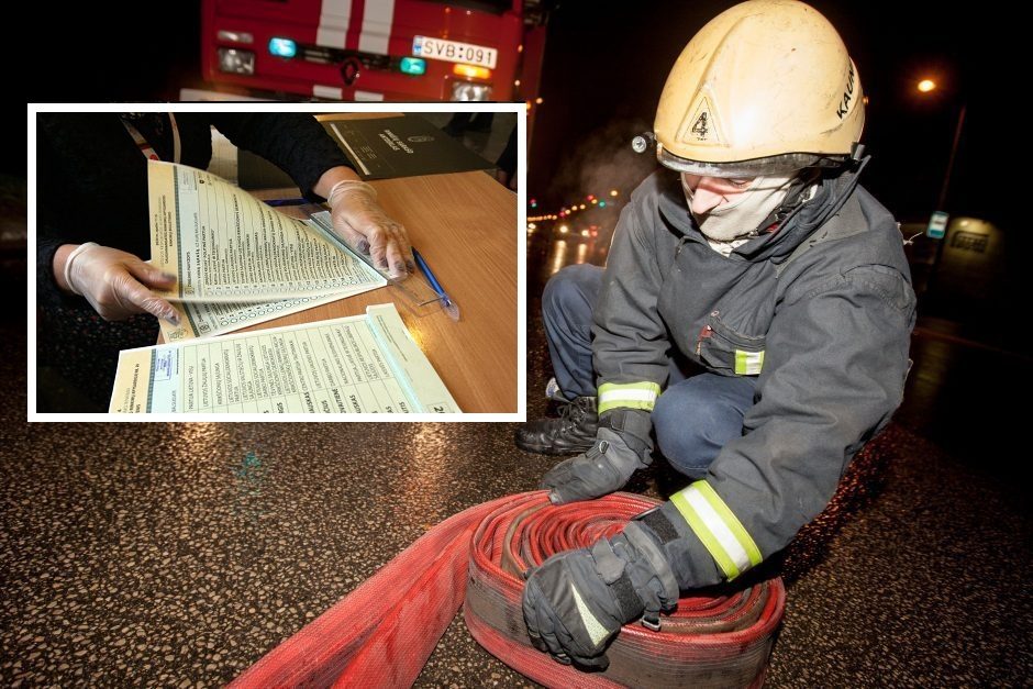 Kauno ugniagesiai lėkė į rinkimų apylinkės patalpas: gaisrą sumaišė su dezinfekcija