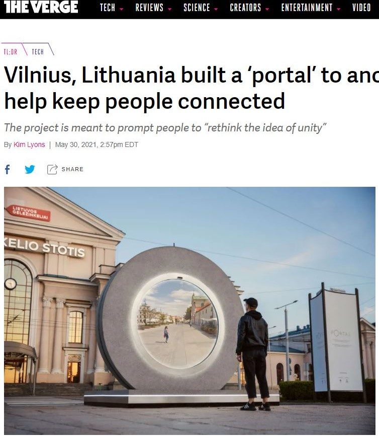 Žinia apie Vilniuje sukurtą „Portalą“ apskriejo pasaulį: lygina su mokslinės fantastikos kūriniais