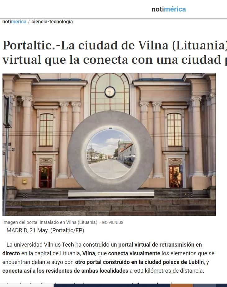 Žinia apie Vilniuje sukurtą „Portalą“ apskriejo pasaulį: lygina su mokslinės fantastikos kūriniais