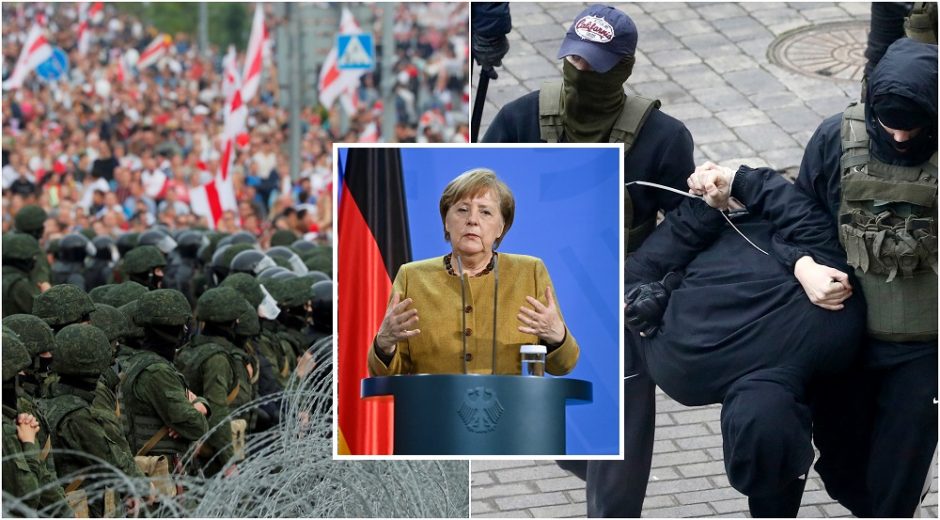 A. Merkel ragina Baltarusijos valdžią nutraukti represijas, paleisti politinius kalinius